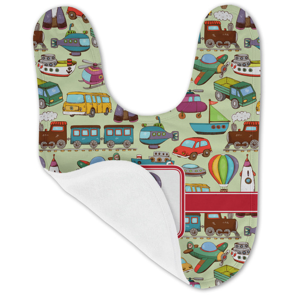 Vintage Transportation Baby Bib - AFT folded
