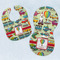 Vintage Transportation Baby Bib & Burp Set w/ Name or Text