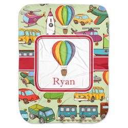 Vintage Transportation Baby Swaddling Blanket (Personalized)