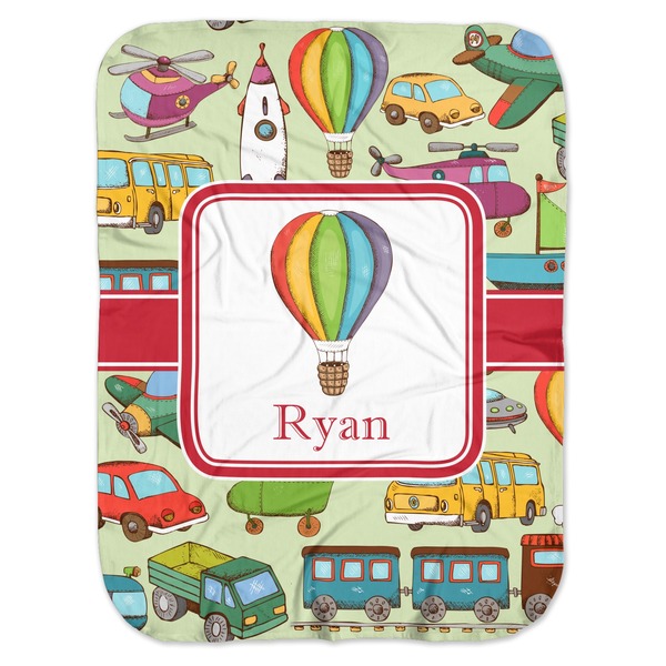 Custom Vintage Transportation Baby Swaddling Blanket (Personalized)