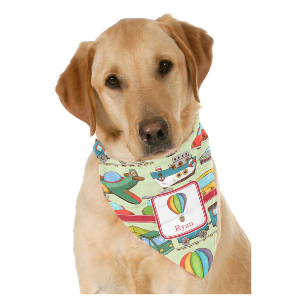 Custom Vintage Transportation Dog Bandana Scarf w/ Name or Text