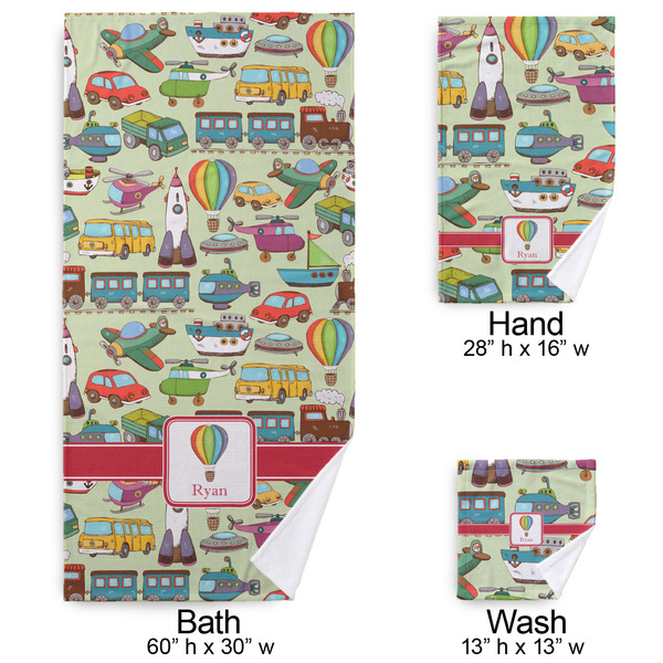 Vintage Transportation Bath Towel Sets - 3-piece - Approval