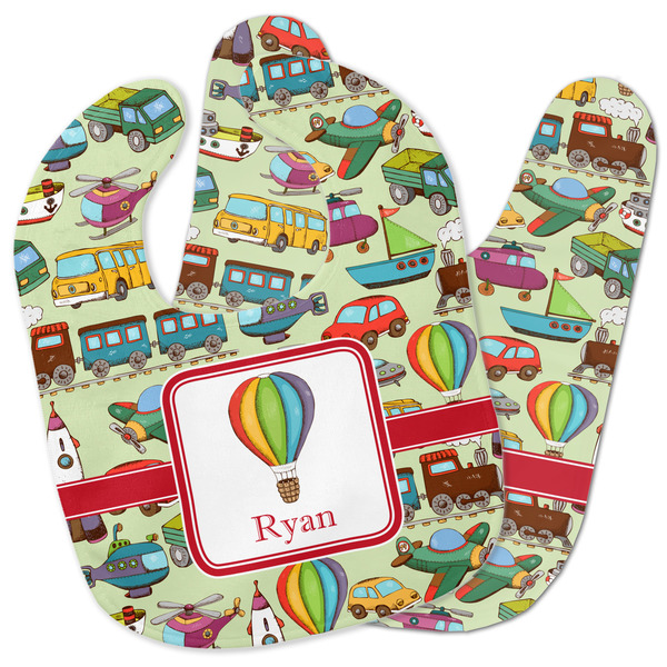 Custom Vintage Transportation Baby Bib w/ Name or Text