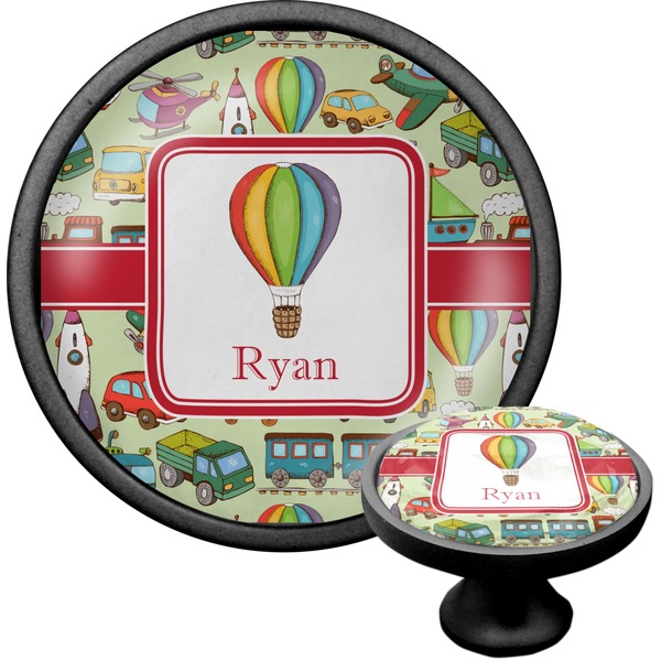 Custom Vintage Transportation Cabinet Knob (Black) (Personalized)