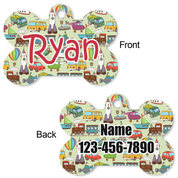 Vintage Transportation Bone Shaped Dog ID Tag - Large - Approval