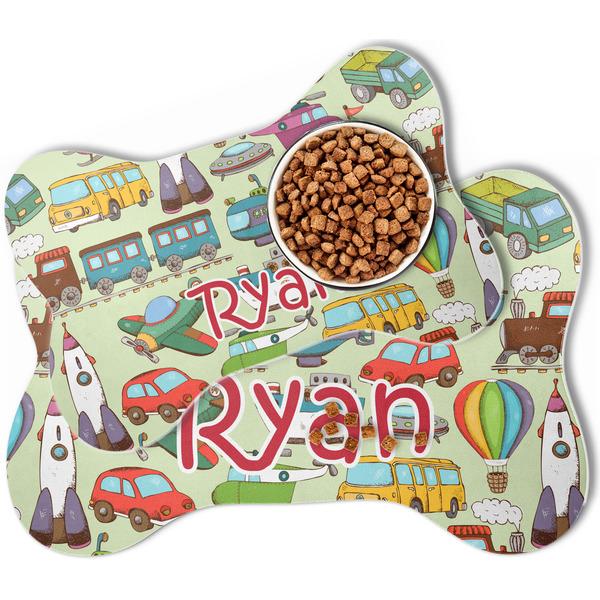 Vintage Transportation Bone Shaped Dog Mats - MAIN