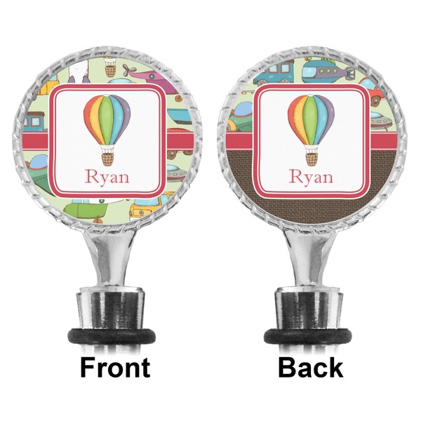 Vintage Transportation Bottle Stopper - Front and Back