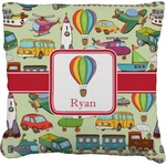 Vintage Transportation Faux-Linen Throw Pillow 16" (Personalized)