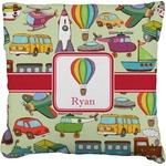 Vintage Transportation Faux-Linen Throw Pillow 20" (Personalized)