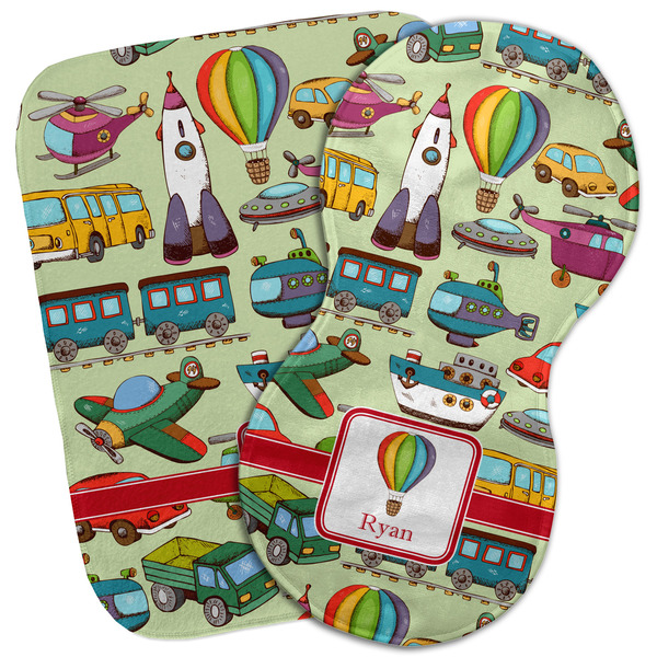 Custom Vintage Transportation Burp Cloth (Personalized)