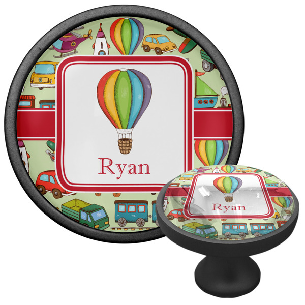 Vintage Transportation Cabinet Knob - Black - Multi Angle