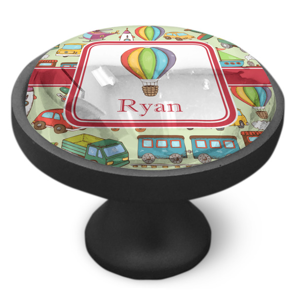 Vintage Transportation Cabinet Knob - Black - Side