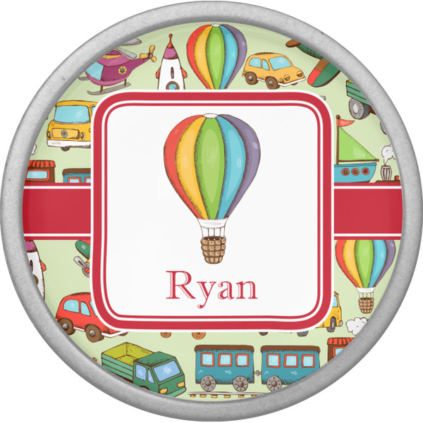 Vintage Transportation Cabinet Knob - Nickel - Front