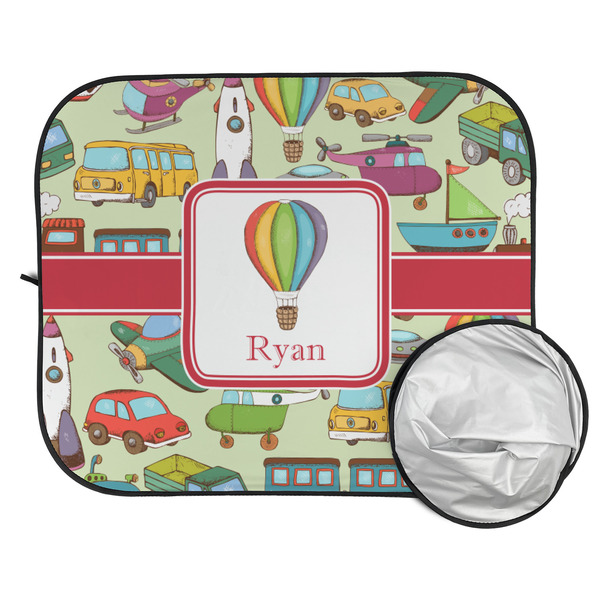 Vintage Transportation Car Sun Shades - FOLDED & UNFOLDED