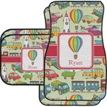 Vintage Transportation Car Floor Mats Set - 2 Front & 2 Back (Personalized)