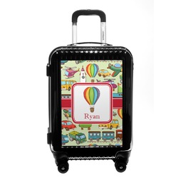 Vintage Transportation Carry On Hard Shell Suitcase (Personalized)