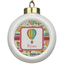 Vintage Transportation Ceramic Ball Ornament (Personalized)