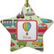 Vintage Transportation Star Ceramic Ornament w/ Name or Text