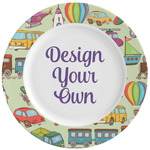 Vintage Transportation Ceramic Dinner Plates (Set of 4) (Personalized)