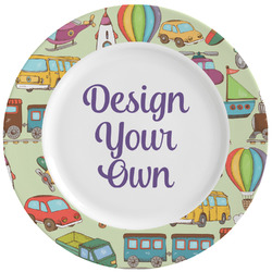 Vintage Transportation Ceramic Dinner Plates (Set of 4) (Personalized)