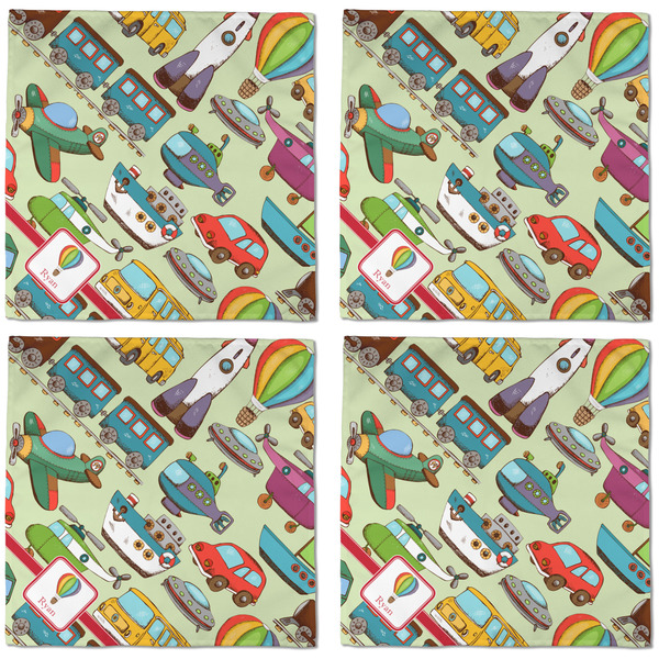 Vintage Transportation Cloth Napkins - Personalized Dinner (APPROVAL) Set of 4