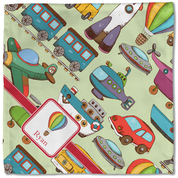 Vintage Transportation Cloth Napkins - Personalized Lunch (Single Full Open)