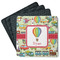 Vintage Transportation Square Rubber Backed Coasters - Set of 4 (Personalized)