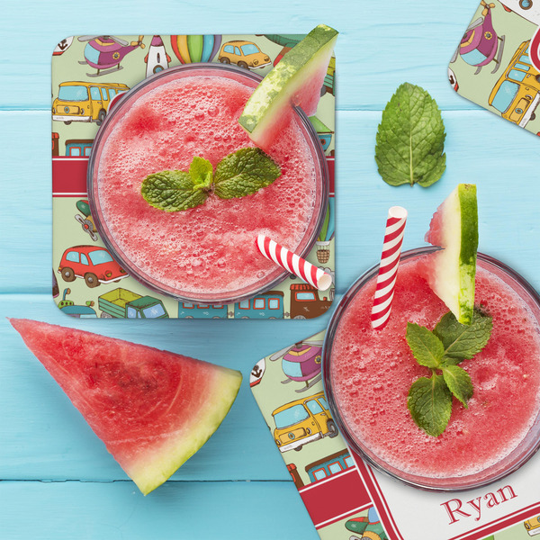 Vintage Transportation Coaster Set - LIFESTYLE