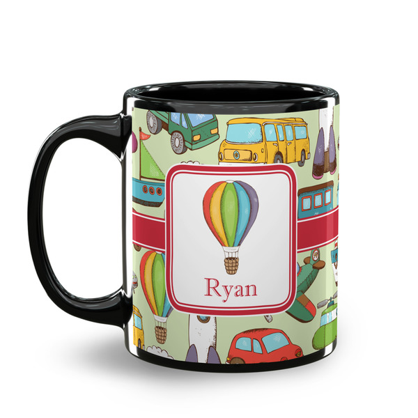 Vintage Transportation Coffee Mug - 11 oz - Black