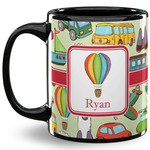 Vintage Transportation 11 Oz Coffee Mug - Black (Personalized)