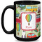 Vintage Transportation 15 Oz Coffee Mug - Black (Personalized)