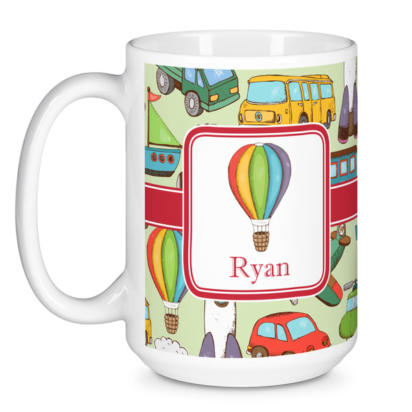 Vintage Transportation Coffee Mug - 15 oz - White