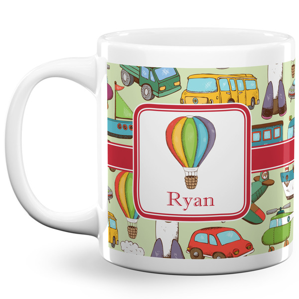 Vintage Transportation Coffee Mug - 20 oz - White