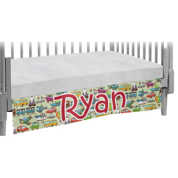 Custom Vintage Transportation Crib Skirt (Personalized)