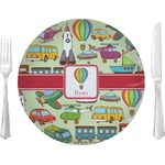 Vintage Transportation 10" Glass Lunch / Dinner Plates - Single or Set (Personalized)