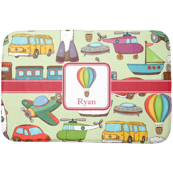 Custom Vintage Transportation Dish Drying Mat (Personalized)