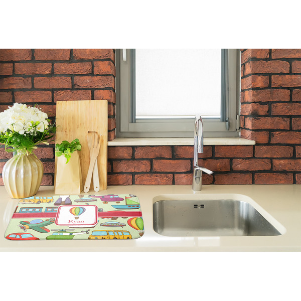 Vintage Transportation Dish Drying Mat - LIFESTYLE 2