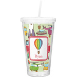 Vintage Transportation Double Wall Tumbler with Straw (Personalized)