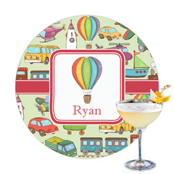 Vintage Transportation Printed Drink Topper - 3.25" (Personalized)