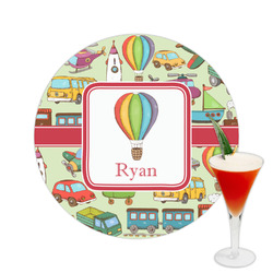 Vintage Transportation Printed Drink Topper -  2.5" (Personalized)