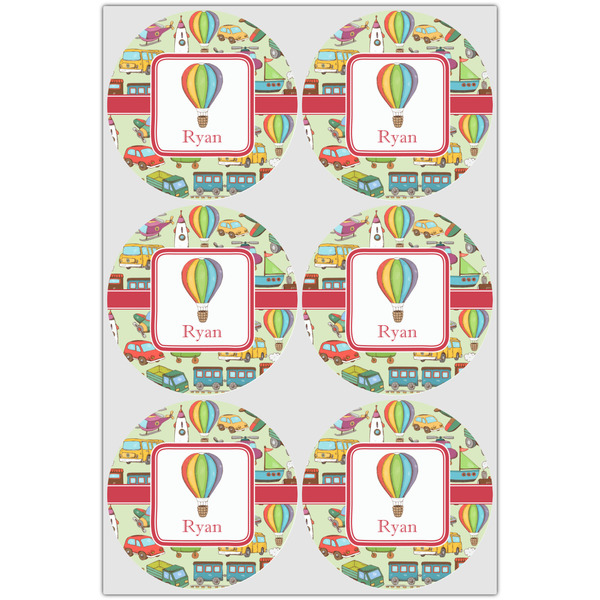 Vintage Transportation Drink Topper - XLarge - Set of 6