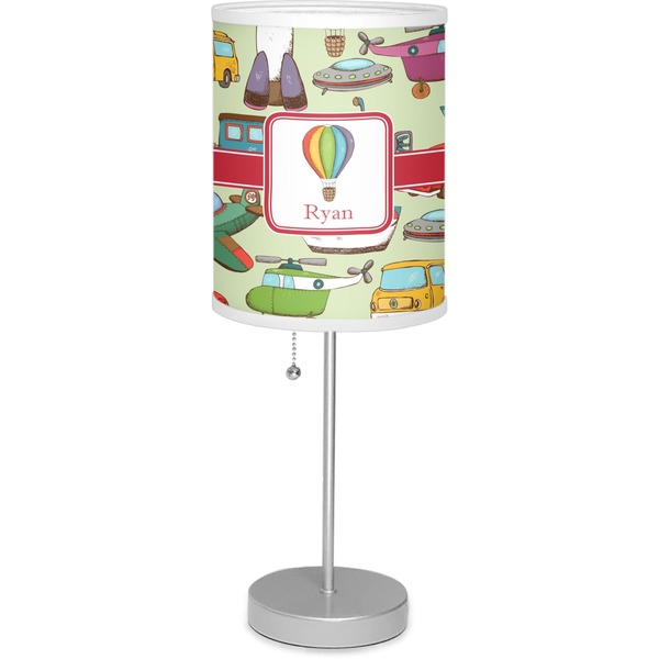 Custom Vintage Transportation Lamp with Drum Shade (Personalized)