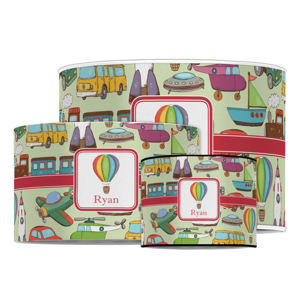 Vintage Transportation Drum Lampshades - MAIN