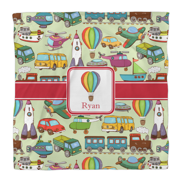 Vintage Transportation Duvet Cover - Queen - Front