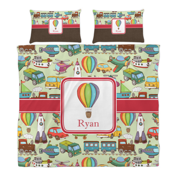 Vintage Transportation Duvet Cover Set - King - Alt Approval