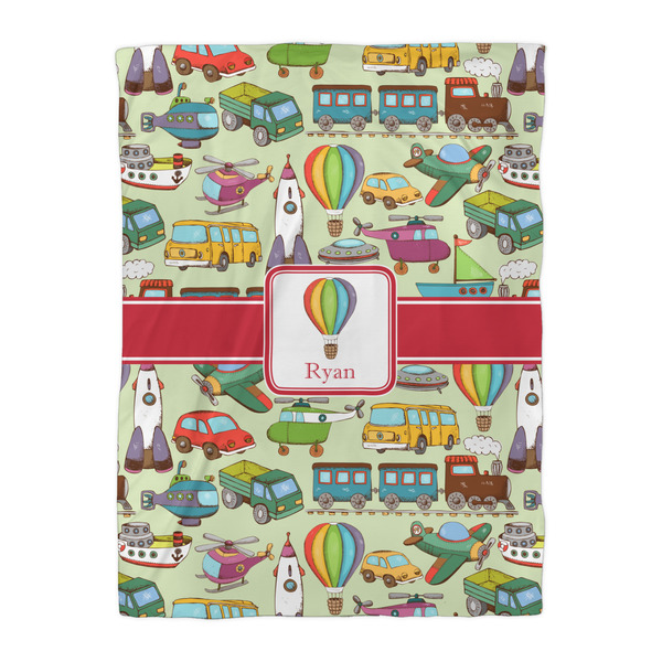 Vintage Transportation Duvet Cover - Twin XL - Front