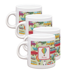 Vintage Transportation Single Shot Espresso Cups - Set of 4 (Personalized)