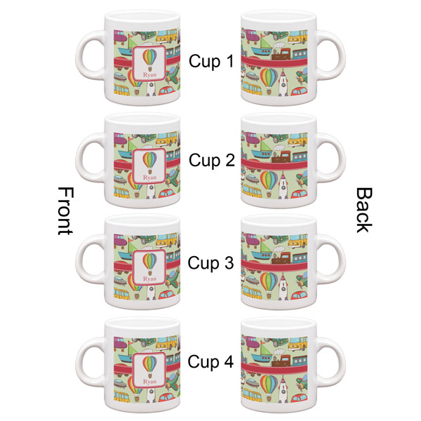 Vintage Transportation Espresso Cup Set of 4 - Apvl