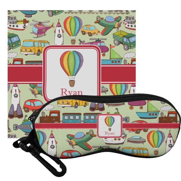 Custom Vintage Transportation Eyeglass Case & Cloth (Personalized)