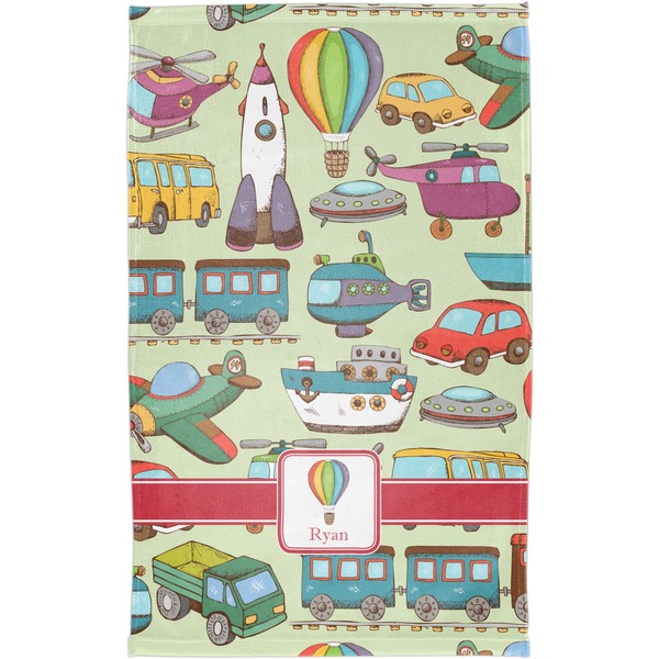 Vintage Transportation Finger Tip Towel - Full View